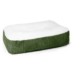 Sloucher Large Koiranpeti - Sherpa & Vakosametti Metsänvihreä