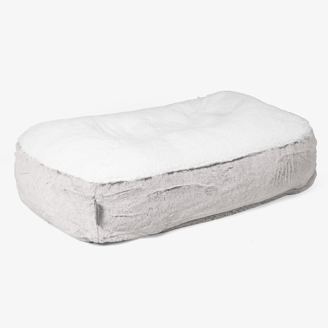 Sloucher Medium Koiranpeti - Kanitekoturkis Vaaleanharmaa 01