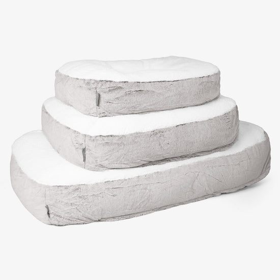 Sloucher Medium Koiranpeti - Kanitekoturkis Vaaleanharmaa 02