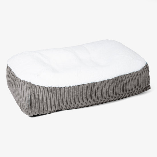 Sloucher Medium Koiranpeti - Sherpa & Vakosametti Grafiitti 01