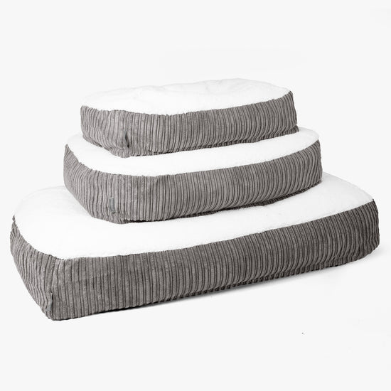 Sloucher Medium Koiranpeti - Sherpa & Vakosametti Grafiitti 02