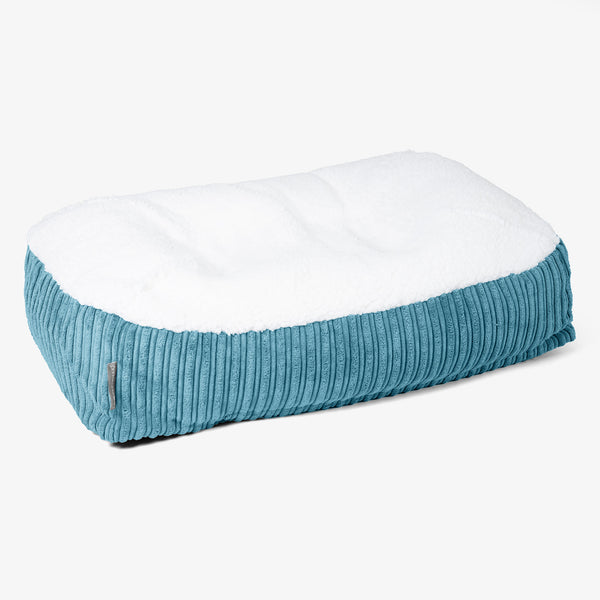 Sloucher Medium Koiranpeti - Sherpa & Vakosametti Turkoosi 01
