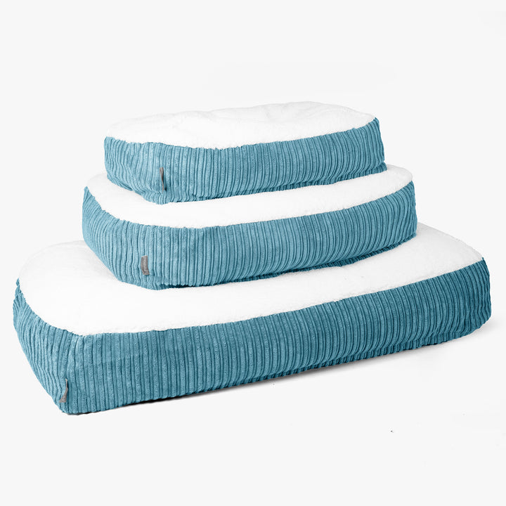 Sloucher Medium Koiranpeti - Sherpa & Vakosametti Turkoosi 02