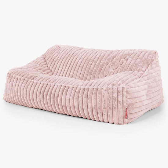 Sloucher Sohvasäkkituoli - Ultrapehmeä Vakosametti Puuteripinkki 01