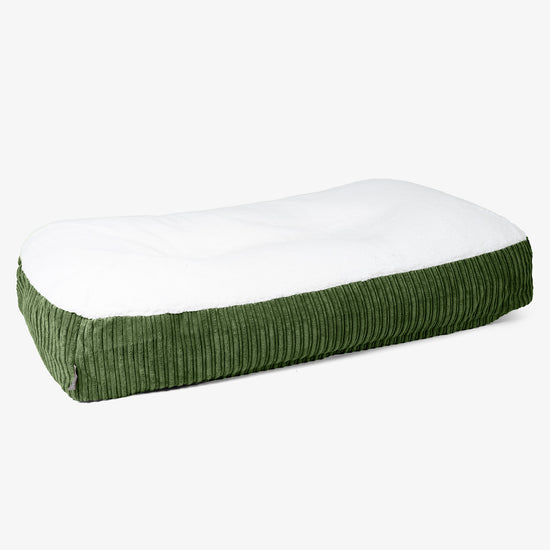 Sloucher XL Koiranpeti - Sherpa & Vakosametti Metsänvihreä 01