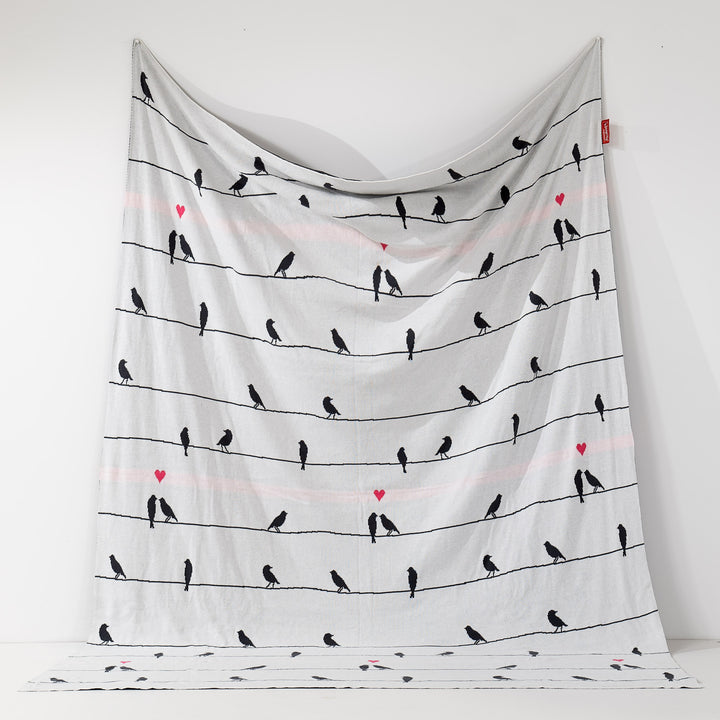 Sohvan Peite / Peitto - Neulottu Bird 02