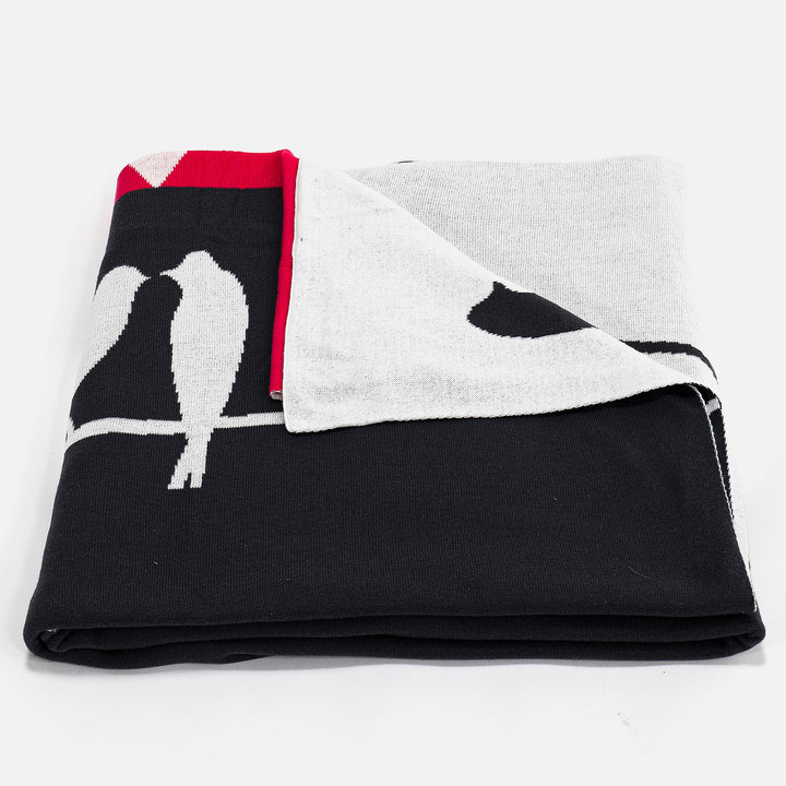 Sohvan Peite / Peitto - Neulottu Bird 04