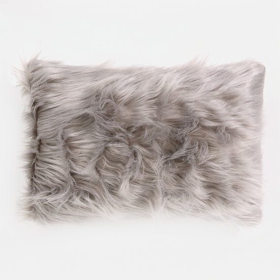 Tyynynsuojus 35 x 50cm - Mongolialainen Tekoturkis Harmaa 01