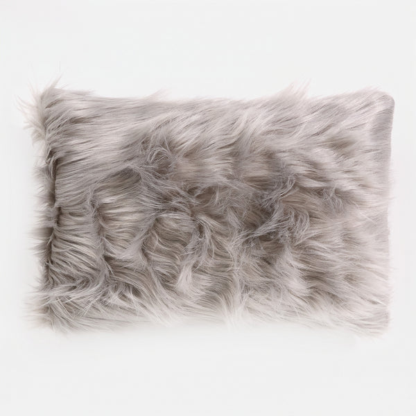 Tyynynsuojus 35 x 50cm - Mongolialainen Tekoturkis Harmaa 01