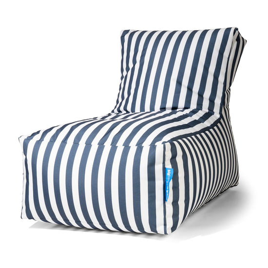 Lounge-Säkkituoli Ulos - Tummansininen Raidallinen 01
