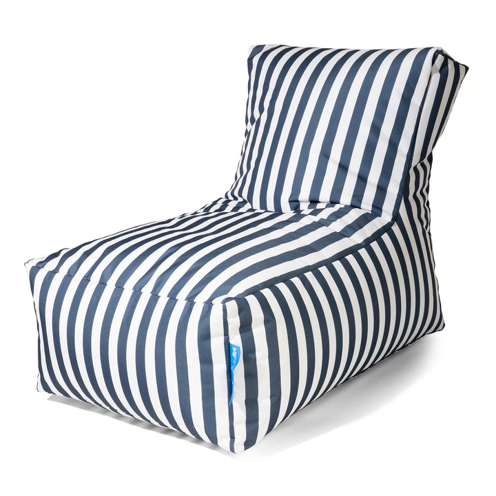 Lounge-Säkkituoli Ulos - Tummansininen Raidallinen 02