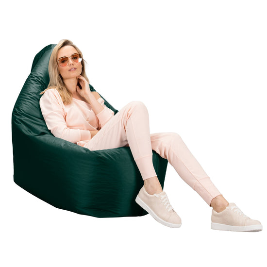 Big Bertha Original, Säkkituoli XXL Ulos, Lattiatyyny Ulkokäyttöön, Sinivihreä