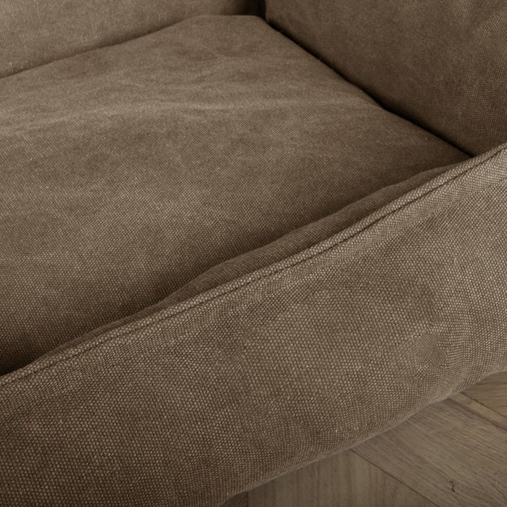 Mighty Bark, The Crash Pad , Muistivaahtotäytteinen Koiran Sänky, Kivipesty Denim-kangas Khaki