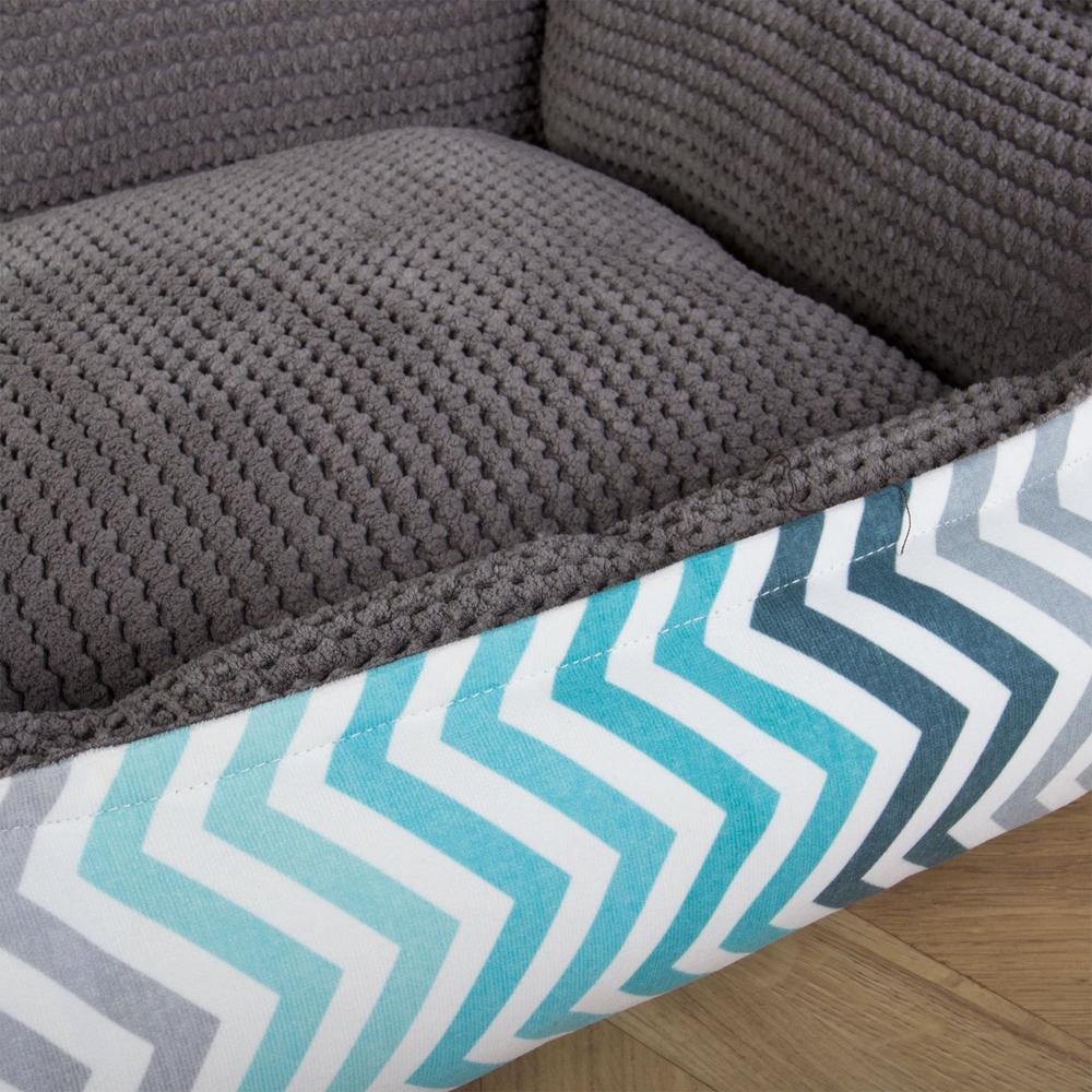 Mighty Bark, The Sofa, Ortopedinen Muistivaahtotäytteinen Koiran Sohvasänky, Geometrinen Tulosta Turkoosi Chevron
