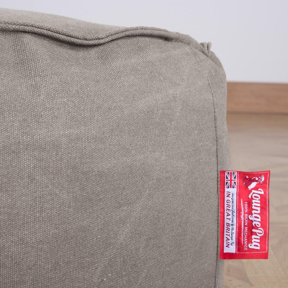 LOUNGE PUG®, Lasten Nojatuoli, Säkkituoli, Kivipesty Denim-kangas Harmaa
