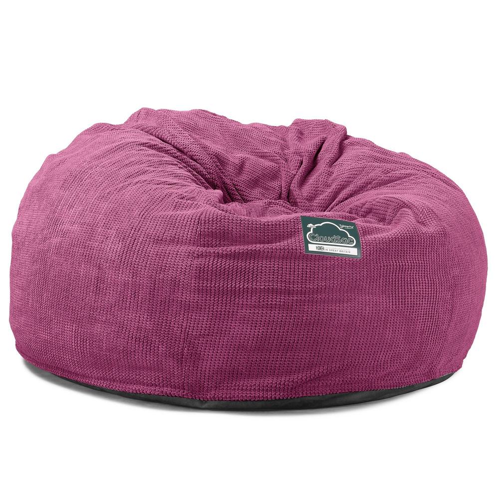LOUNGE PUG, CloudSac 1010 XXL - Jättisuuri Muistivaahtotäytteinen XXL Säkkituolisohva (UUSI MALLI) - Pompula Vaaleanpunainen