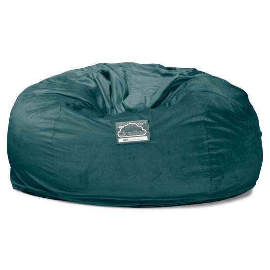 LOUNGE PUG, CloudSac 1010 XXL - Jättisuuri Muistivaahtotäytteinen XXL Säkkituolisohva (UUSI MALLI) - Sametti Turkoosi