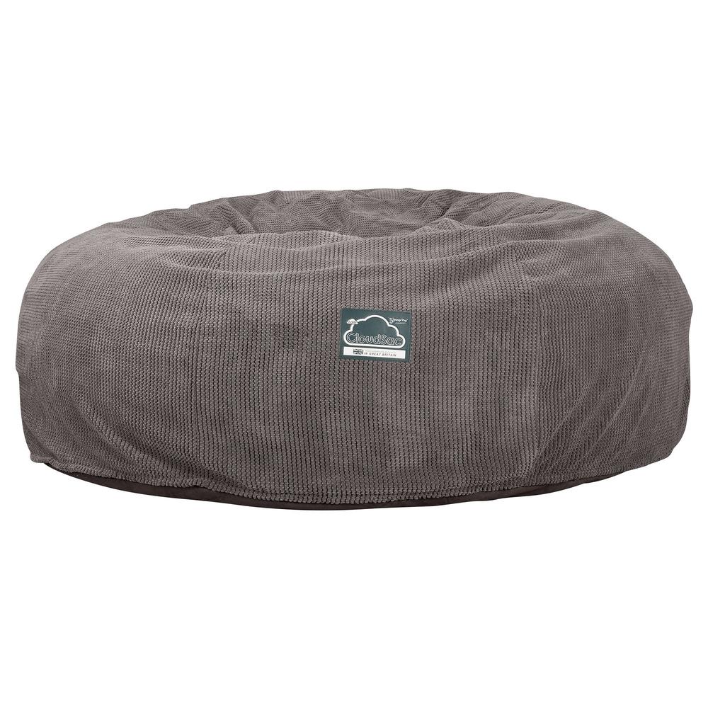 LOUNGE PUG, CloudSac 3000 XXL - Jättisuuri Muistivaahtotäytteinen Säkkituolisohva - Pompula Hiilen harmaa