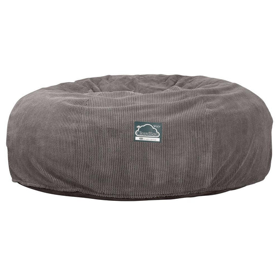 LOUNGE PUG, CloudSac 3000 XXL - Jättisuuri Muistivaahtotäytteinen Säkkituolisohva - Pompula Hiilen harmaa