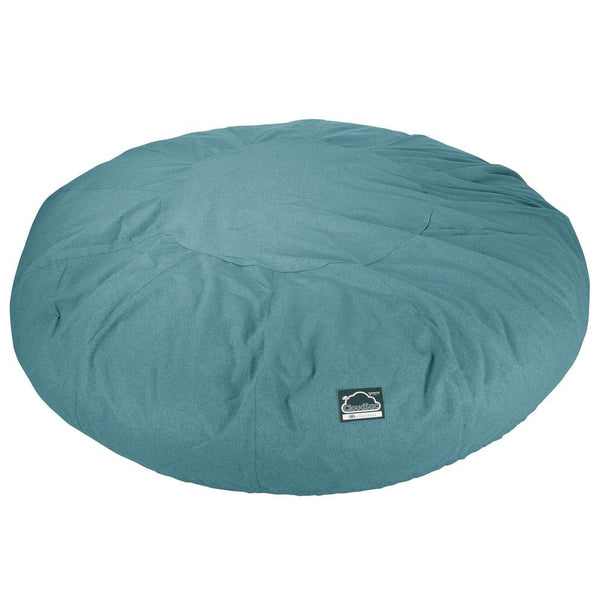 CloudSac 5000 XXXXXL Suuri Muistivaahtotäytteinen Säkkituolisohva - Interalli-villa Syaani Fabric Close-up Image