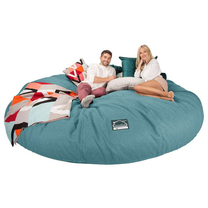 LOUNGE PUG, CloudSac 5000 XXXXXL - Suuri Muistivaahtotäytteinen Säkkituolisohva - Interalli-villa Syaani