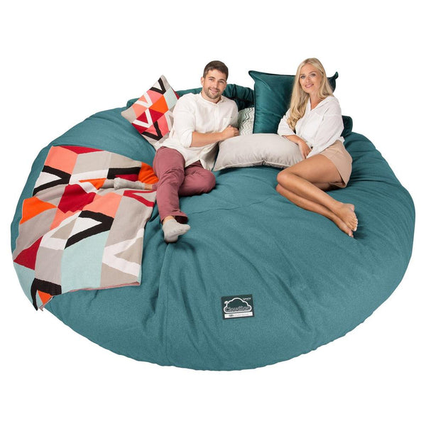 LOUNGE PUG, CloudSac 5000 XXXXXL - Suuri Muistivaahtotäytteinen Säkkituolisohva - Interalli-villa Syaani
