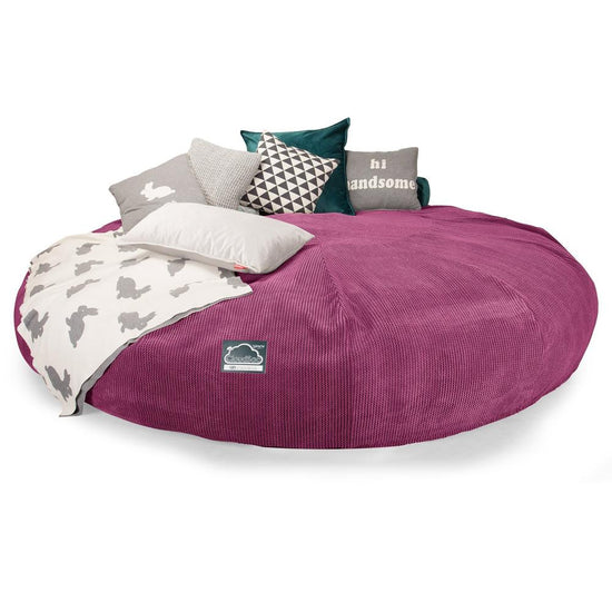 LOUNGE PUG, CloudSac 5000 XXXXXL - Suuri Muistivaahtotäytteinen Säkkituolisohva - Pompula Vaaleanpunainen