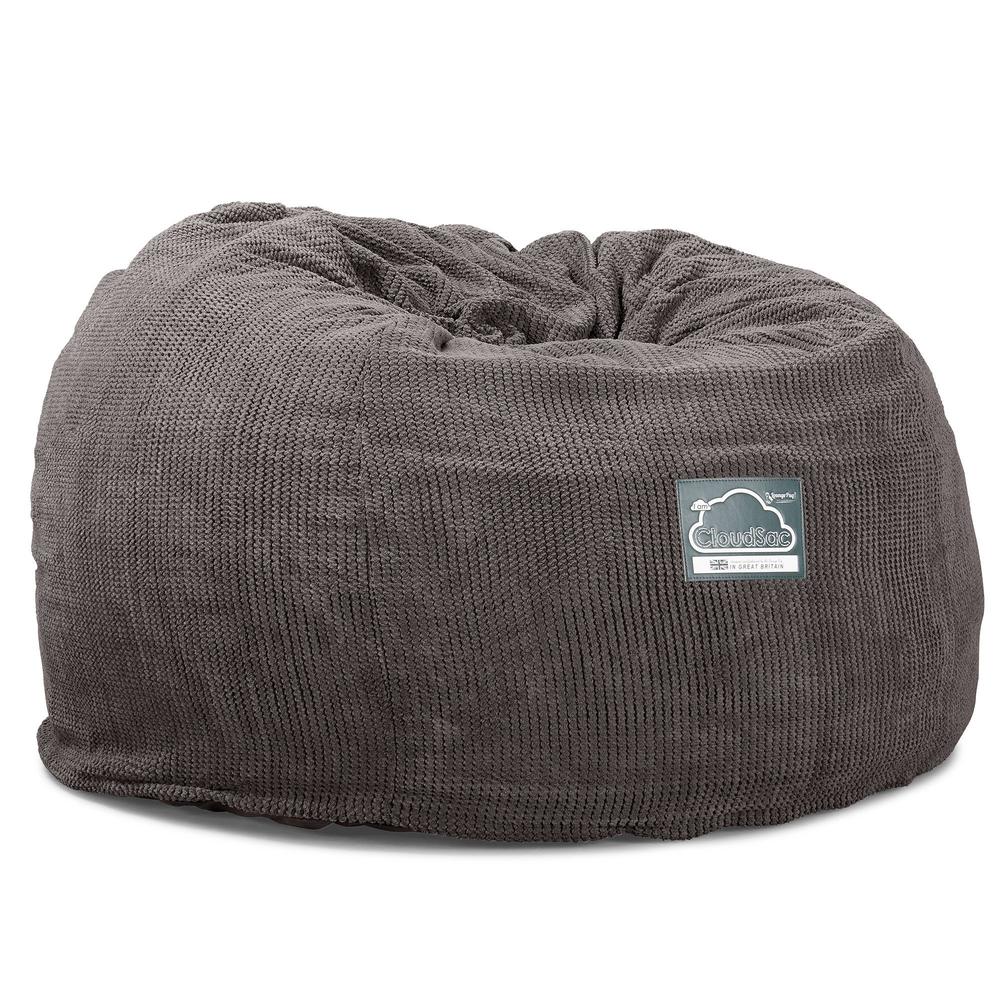 LOUNGE PUG, CloudSac 510 XL - X Suuri Muistivaahtotäytteinen Säkkituoli (UUSI MALLI) - Pompula Hiilen harmaa