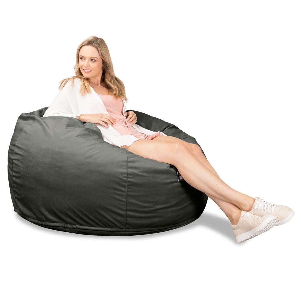 LOUNGE PUG, CloudSac 510 XL - X Suuri Muistivaahtotäytteinen Säkkituoli (UUSI MALLI) - Sametti Grafiitti