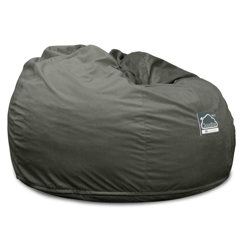 LOUNGE PUG, CloudSac 510 XL - X Suuri Muistivaahtotäytteinen Säkkituoli (UUSI MALLI) - Sametti Grafiitti