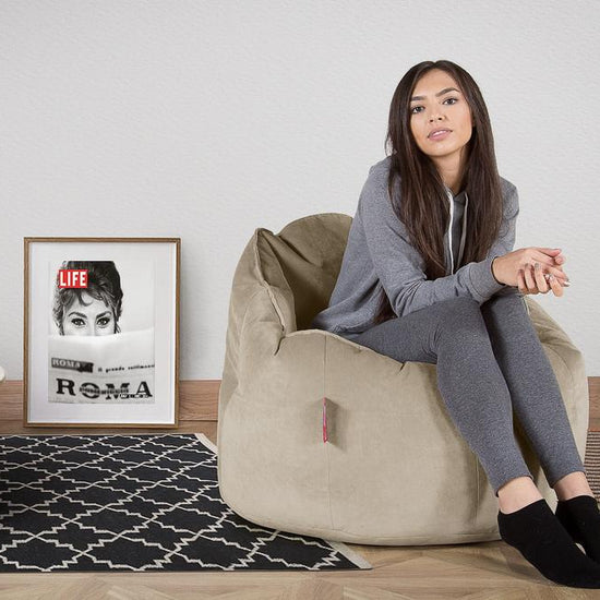 LOUNGE PUG®, Säkkituoli Nojatuoli 'Halaus', Tuoli, Sametti Minkki