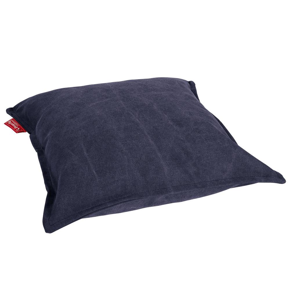 Jättityyny 70 x 70cm - Kivipesty Denim-kangas Laivastonsininen 02