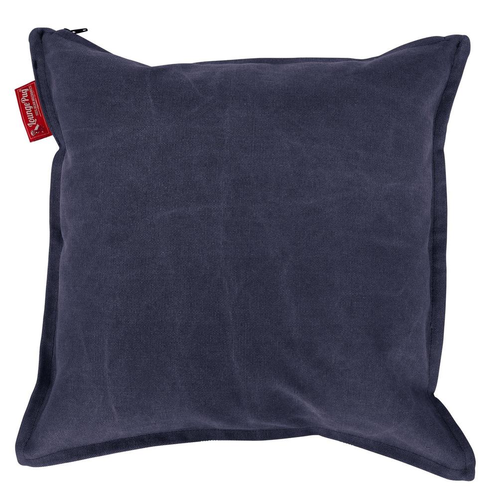 Jättityyny 70 x 70cm - Kivipesty Denim-kangas Laivastonsininen 01