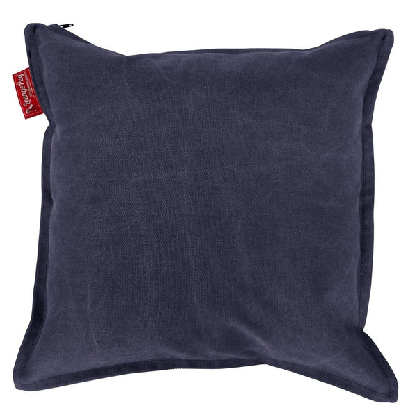 Jättityyny 70 x 70cm - Kivipesty Denim-kangas Laivastonsininen 01