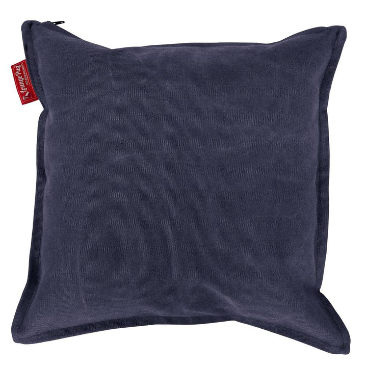 Jättityyny 70 x 70cm - Kivipesty Denim-kangas Laivastonsininen 01