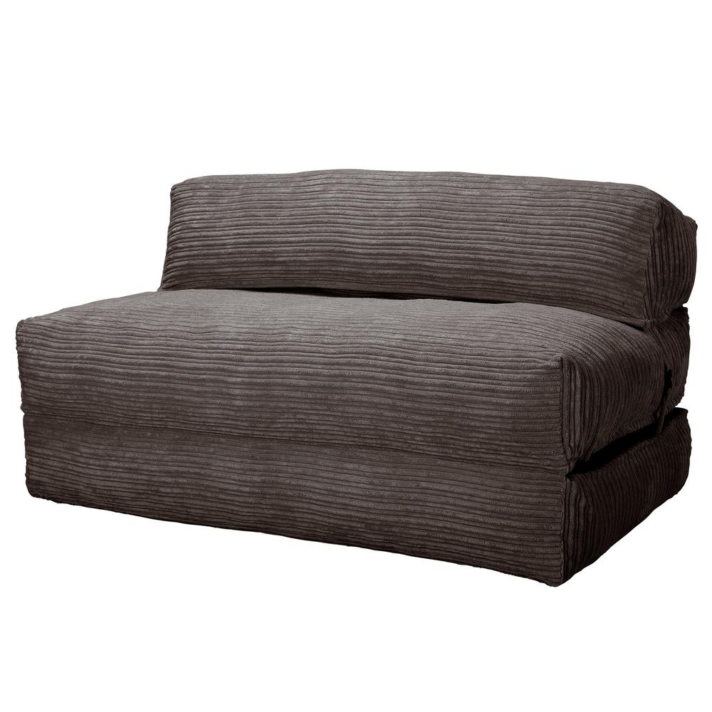 LOUNGE PUG, Avery - Futon-vuodetuoli Kaksinkertainen - Vakosametti Grafiitti