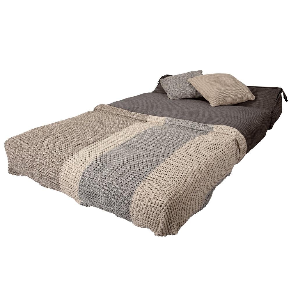 LOUNGE PUG, Avery - Futon-vuodetuoli Kaksinkertainen - Vakosametti Grafiitti