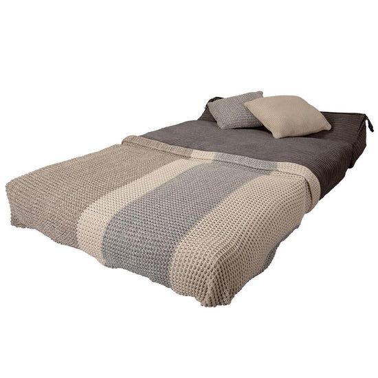 LOUNGE PUG, Avery - Futon-vuodetuoli Kaksinkertainen - Vakosametti Grafiitti