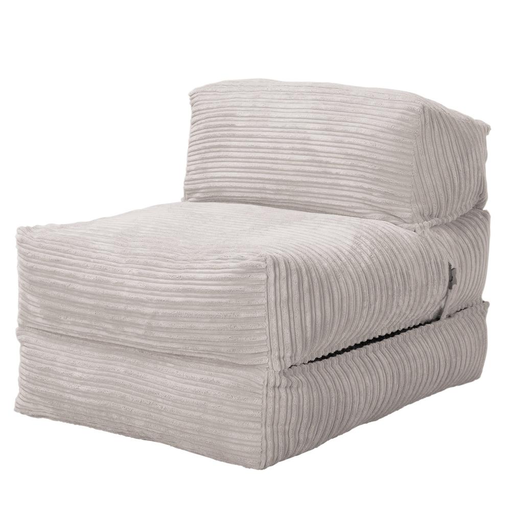 LOUNGE PUG, Avery - Futon-vuodetuoli Yksittäinen - Vakosametti Norsunluu