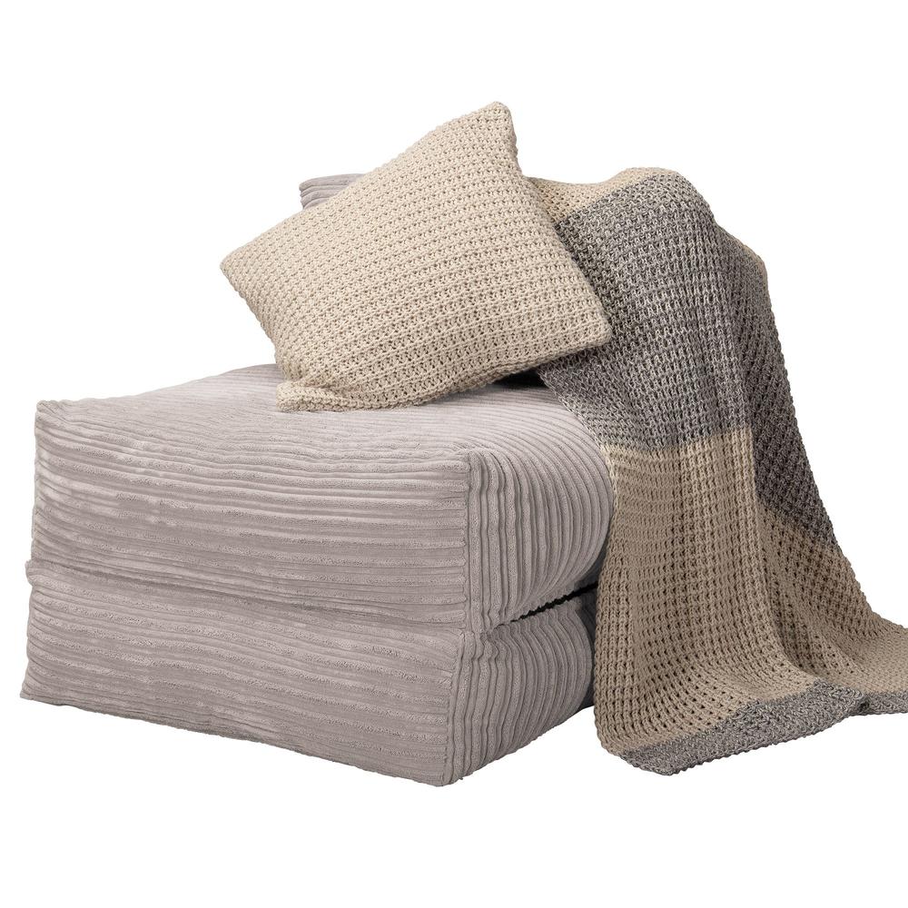 LOUNGE PUG, Avery - Futon-vuodetuoli Yksittäinen - Vakosametti Norsunluu