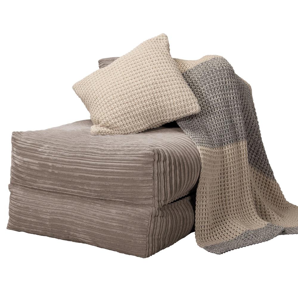 LOUNGE PUG, Avery - Futon-vuodetuoli Yksittäinen - Vakosametti Minkki