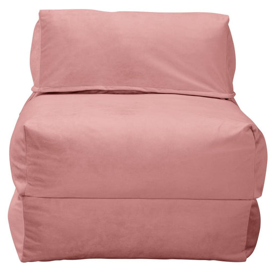 LOUNGE PUG, Avery - Futon-vuodetuoli Yksittäinen - Sametti Vaaleanpunainen