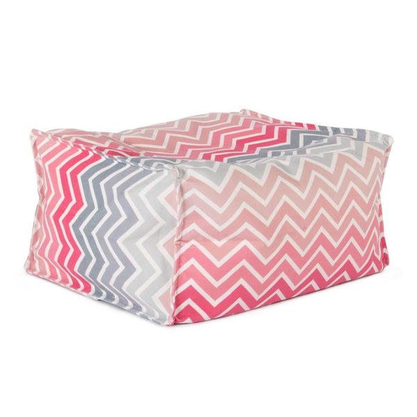 LOUNGE PUG®, Rahi Jakkara, Säkkituoli, Geometrinen Tulosta Vaaleanpunainen Chevron