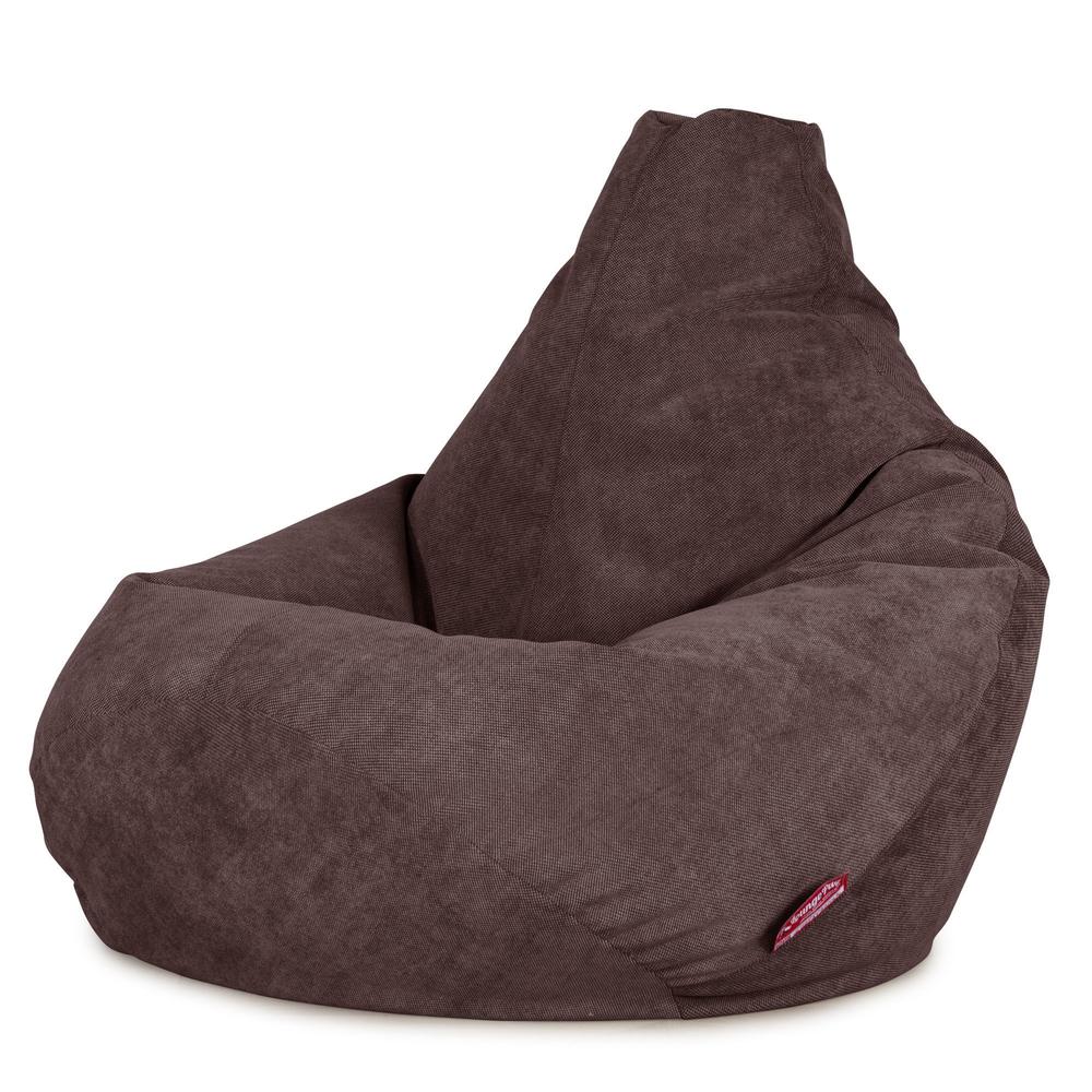LOUNGE PUG®, Säkkituoli Lepotuoli, Tuoli, Bristol-kankaasta Suklaanruskea