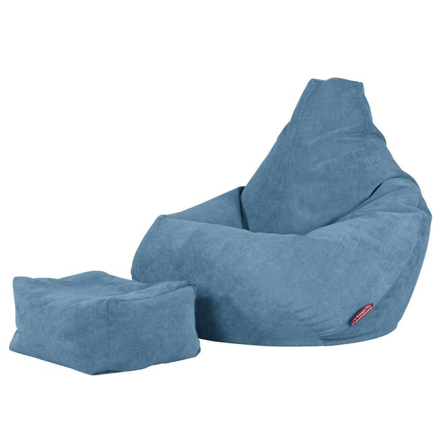 LOUNGE PUG®, Säkkituoli Lepotuoli, Tuoli, Bristol-kankaasta Turkoosi