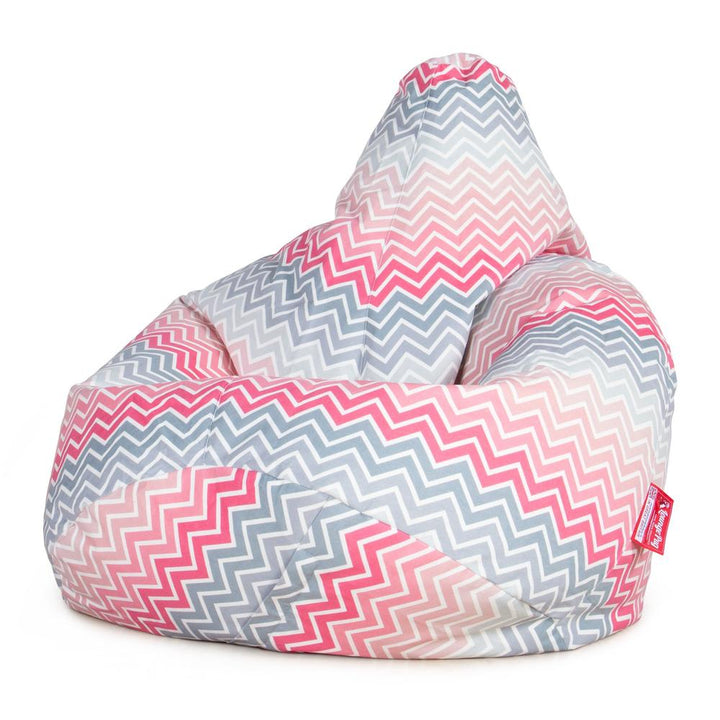 LOUNGE PUG®, Säkkituoli Lepotuoli, Tuoli, Geometrinen Tulosta Vaaleanpunainen Chevron