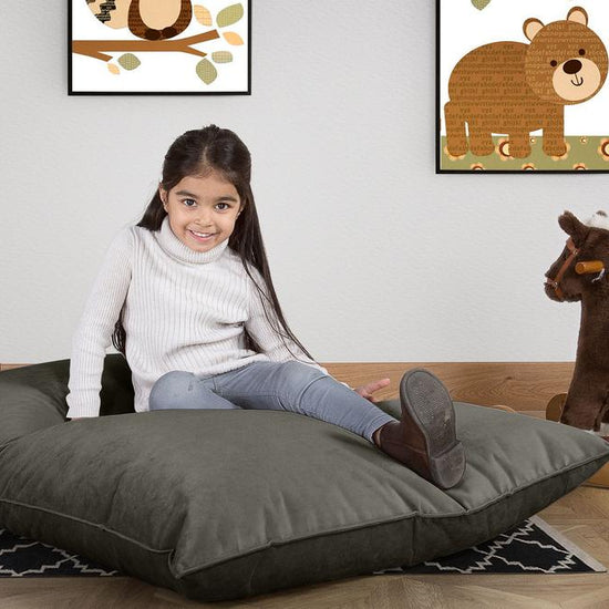 LOUNGE PUG®, Junior Lasten Säkkituoli, Säkkituoli Nuorelle, Sametti Grafiitti