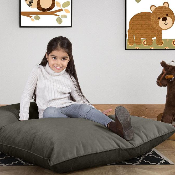 LOUNGE PUG®, Junior Lasten Säkkituoli, Säkkituoli Nuorelle, Sametti Grafiitti