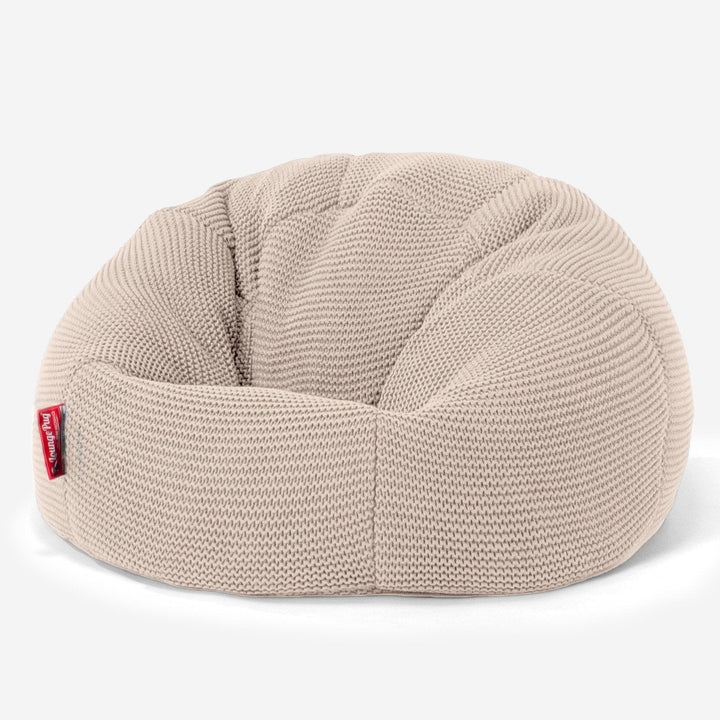 LOUNGE PUG - ELLOS Mukautuva Neulottu - Lasten Nojatuoli - Lasten Säkkituoli Sotka - Kerman