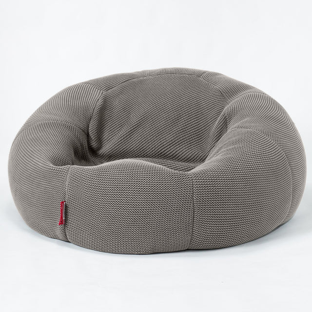 LOUNGE PUG®, Säkkituoli Sotka Sohva, Ellos Mukautuva Neulottu Harmaa